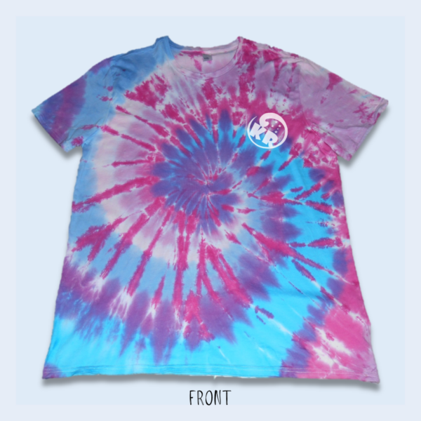 2X-Large Adult – Bubblegum Swirl Tie Dyed Crew Neck Cotton T-Shirt – Design 201
