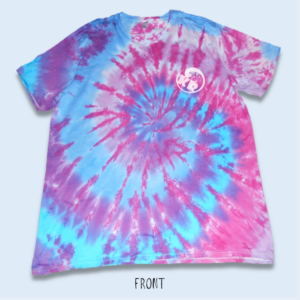 4X-Large Adult – Bubblegum Swirl Tie Dyed Crew Neck Cotton T-Shirt – Design 201