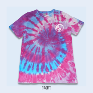 Small Adult - Bubblegum Swirl Tie Dyed Crew Neck Cotton T-Shirt - Design 201