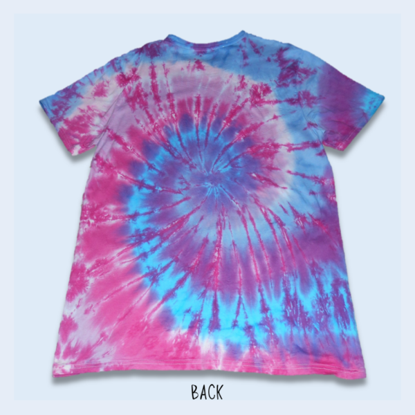 X-Large Adult – Bubblegum Swirl Tie Dyed Crew Neck Cotton T-Shirt – Design 201 - Image 2