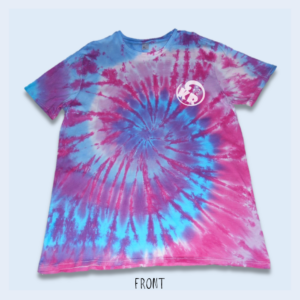 X-Large Adult – Bubblegum Swirl Tie Dyed Crew Neck Cotton T-Shirt – Design 201