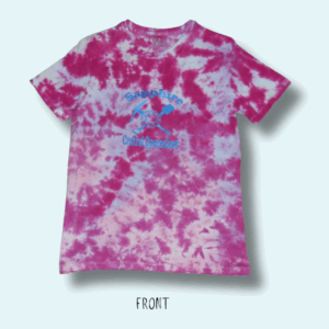 Teen’s Size 14 – Sapphire Printed - Tie Dyed Sunset Scrunch Crew Neck Cotton T-Shirt
