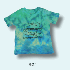 Kid’s Size 2 – Gemfields Printed - Tie Dyed Parti-Colour Sapphire Scrunch Crew Neck Cotton T-Shirt