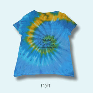 Adult’s Size L – Gemfields Printed - Tie Dyed Parti-Colour Sapphire Swirl Regular Fit Cotton T-Shirt