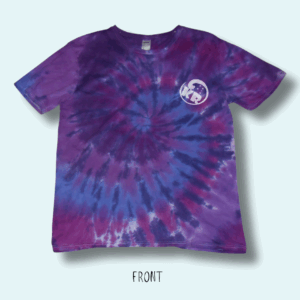KAZZA RAZZA Teens Tie Dye T-shirt -7 Shades of Purple Swirl -FRONT