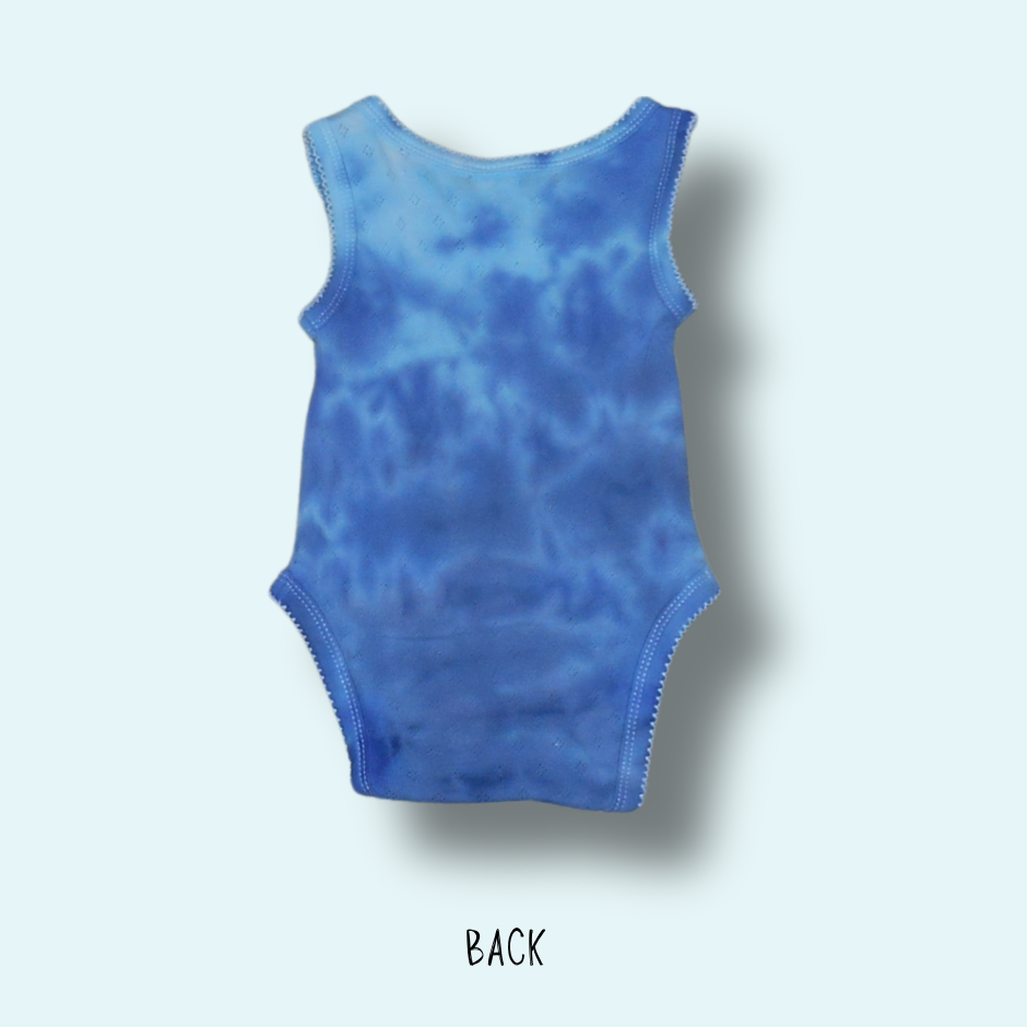 Antarctica Sky Tie-Dye Scrunch - Tank Top Cotton Baby's Bodysuit – Design No 233 - Image 2