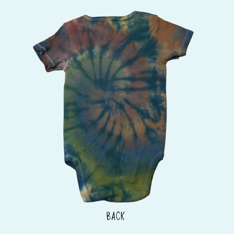 Kazza Razza Babys-Size-1-–-Forest-Camo-Spiral-–-Tie-Dyed-Cotton-Bodysuit-–-Design-No-235-BACK.png
