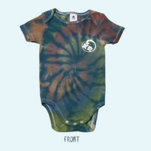 Kazza Razza Babys-Size-1-–-Forest-Camo-Spiral-–-Tie-Dyed-Cotton-Bodysuit-–-Design-No-235-FRONT-1.png