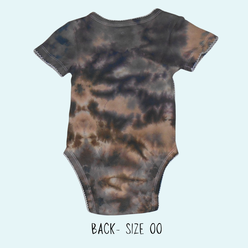 Midnight Milo Tie-Dye Scrunch – Short Sleeve – 100% Cotton – Baby Bodysuit – Design 234 - Image 3
