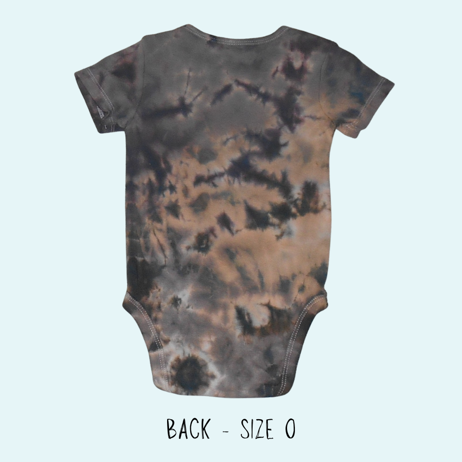 Midnight Milo Tie-Dye Scrunch – Short Sleeve – 100% Cotton – Baby Bodysuit – Design 234 - Image 4
