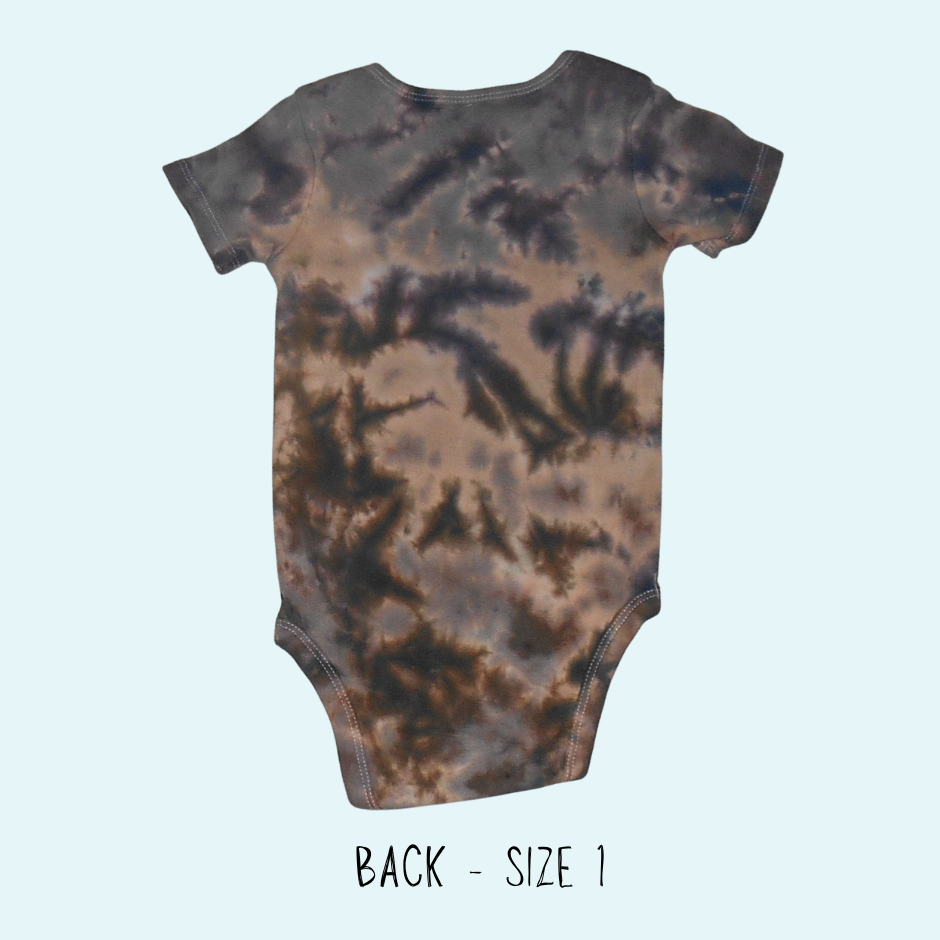 Midnight Milo Tie-Dye Scrunch – Short Sleeve – 100% Cotton – Baby Bodysuit – Design 234 - Image 5