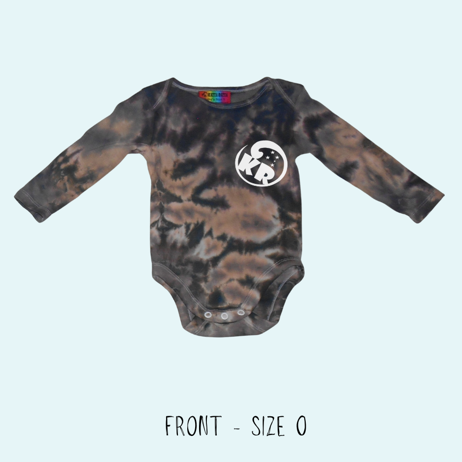 Midnight Milo Tie-Dye Scrunch – Long Sleeve – 100% Cotton – Baby’s Bodysuit – Design 234