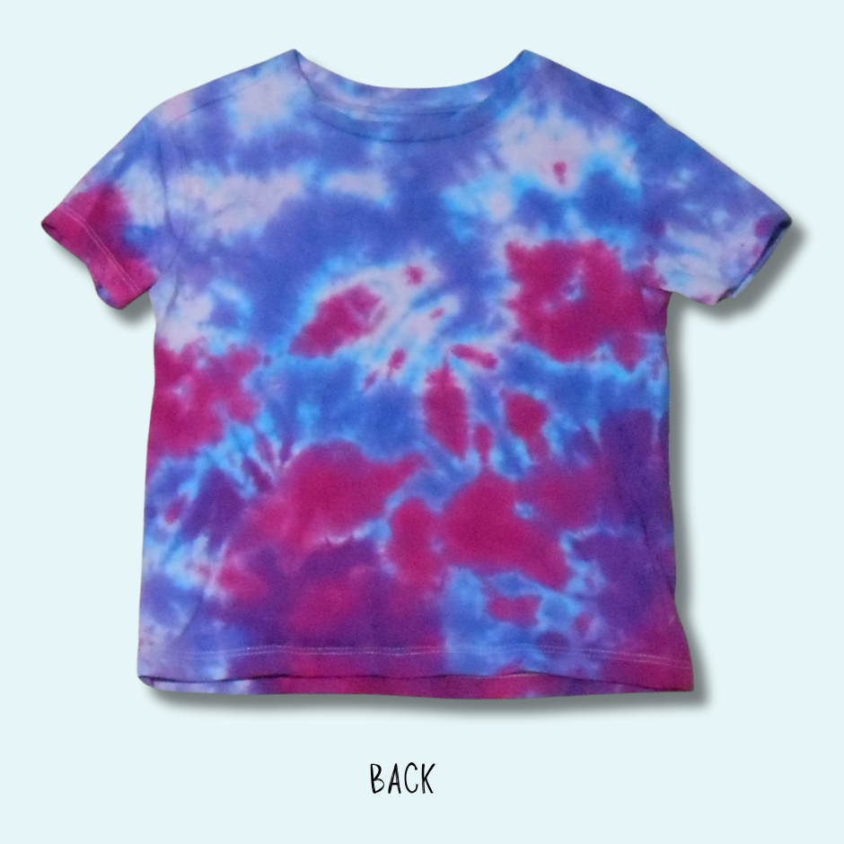 Rubyvale Winter Sunset Tie-Dye Scrunch – Crew Neck – 100% Cotton – Kid T-Shirt – Design No 237 - Image 2