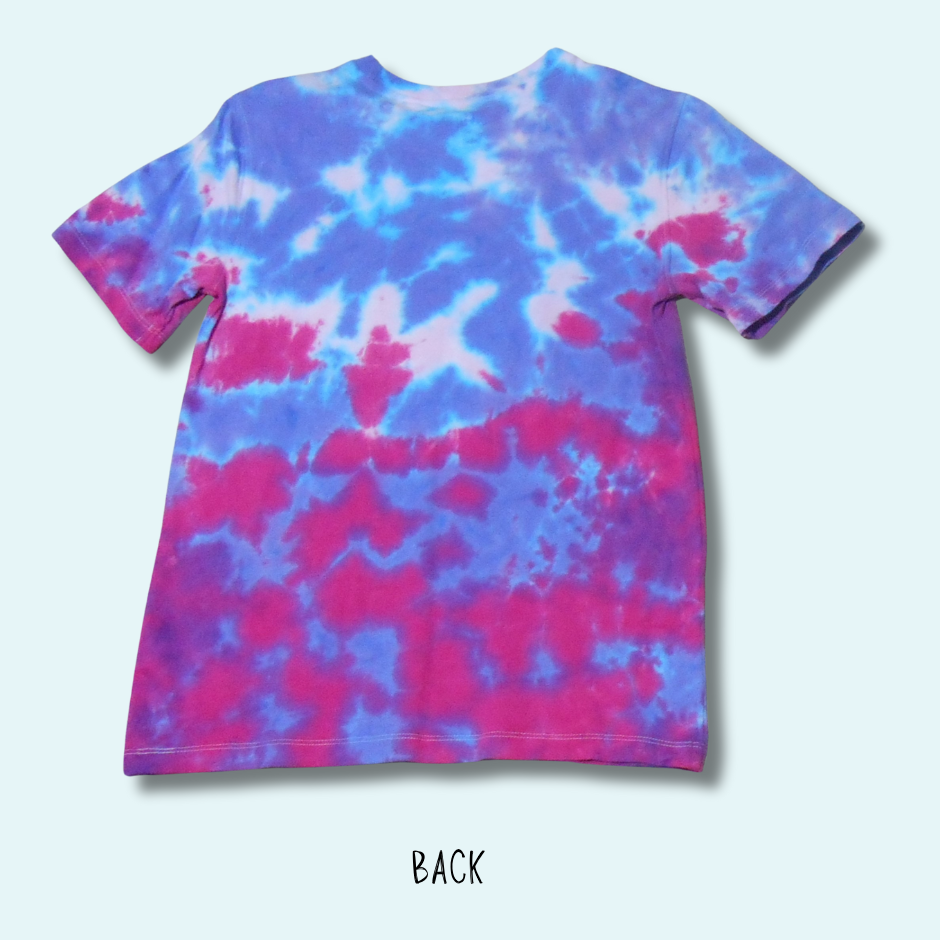 Rubyvale Winter Sunset Tie-Dye Scrunch – Crew Neck – 100% Cotton – Teen T-Shirt – Design No 237 - Image 2