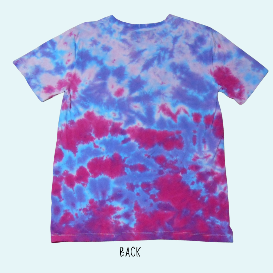 Rubyvale Winter Sunset Tie-Dye Scrunch – Crew Neck – 100% Cotton – Teen T-Shirt – Design No 237 - Image 3