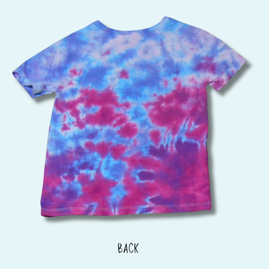 Rubyvale Winter Sunset Tie-Dye Scrunch – Crew Neck – 100% Cotton – Kid T-Shirt – Design No 237 - Image 3